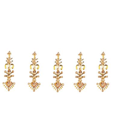 Indian Premium Fashion Bindi Women Forehead Stickers - Silver/Golden - Buy Online on GoSupps.com