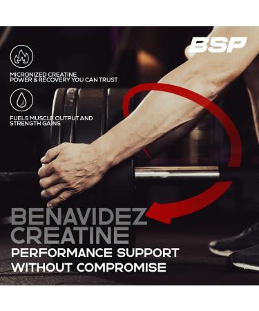 Benavidez Micronized Creatine Monohydrate Powder 5000mg Pure Unflavored Creatine Supplement for Muscle Strength Performance & Recovery Non-GMO Gluten-Free Made in USA 100 Servings - Buy Online on GoSupps.com