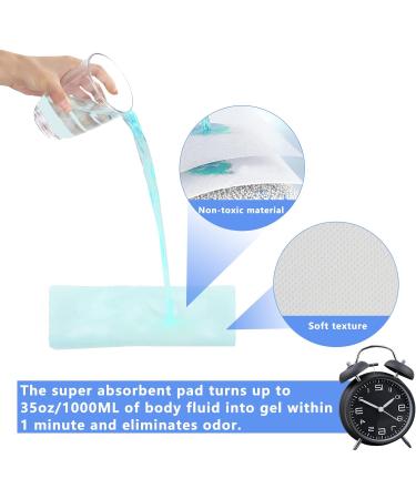 Fengle 60 Pack Commode Liners with Absorbent Pads - Portable Toilet Bags for Seniors, Disabled, Camping - Bedside Chair Buckets & Bedpans - Buy Online on GoSupps.com