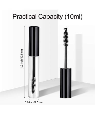 40pc 10ml Empty Mascara Tubes w/ Funnels - DIY Eyelash Wand & Castor Oil Container (Black) - Buy Online on GoSupps.com