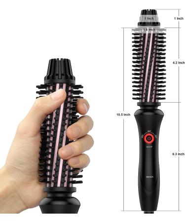 YEEGOR Ionic Curling Iron Brush 1 Inch - Ceramic Tourmaline, Anti-Scald, Instant Heat Up - for Short/Shoulder-Length Hair - Dual Voltage Travel Curling Brush - Buy Online on GoSupps.com