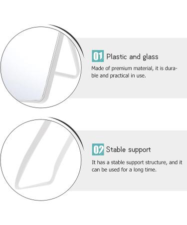 FOMIYES Foldable LED Travel Makeup Mirror for Women - Portable Princess Mirror with Stand - Buy Online on GoSupps.com