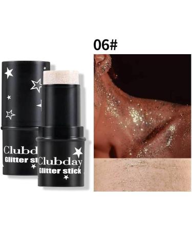 INTEROOKIE Glitter Eyeshadow Stick - 8 Shiny Colors Multifunctional Face Makeup for Stage Performance and Daily Wear (6) - Buy Online on GoSupps.com