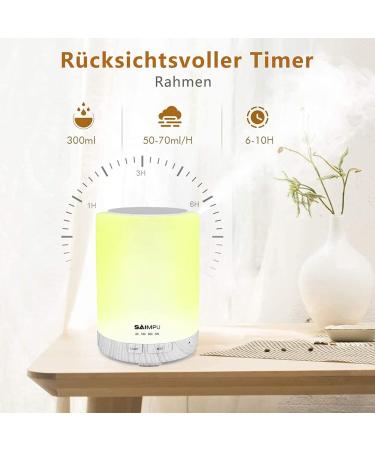 300ml Aroma Diffuser - Quiet Ultrasonic Humidifier with 7 LED Colors BPA-Free for Home Office Yoga & Spa - Buy Online on GoSupps.com