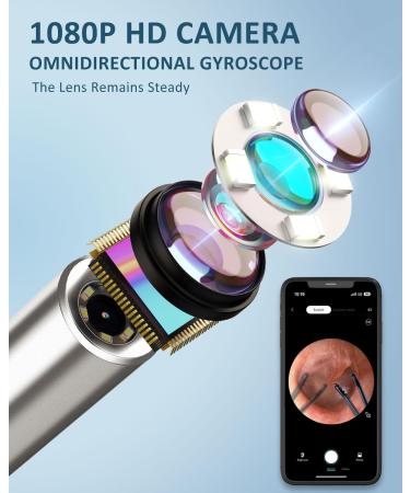 Buy S5 Ear Wax Removal Tool with 10 MP Camera & LED Cordless Wireless Ear Cleaner for iOS & Android Includes Otoscope Tweezer & 12 Ear Spoons - Buy Online on GoSupps.com