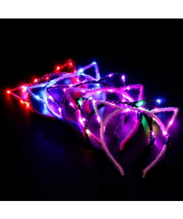 Huwaioury Flashing LED Cat Ear Headband - Party Supplies for Girls | Random Color | International Shipping Available - Buy Online on GoSupps.com