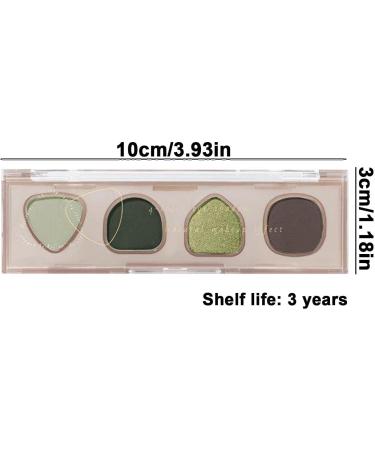 Eyeshadow Palette | 4 Colors Matte Eyeshadow Palette for Makeup | Long Lasting Waterproof Multifunctional Makeup Supplies High Brightness for Teens Women Boys Men Pochy 104# Vitality (Green) - Buy Online on GoSupps.com