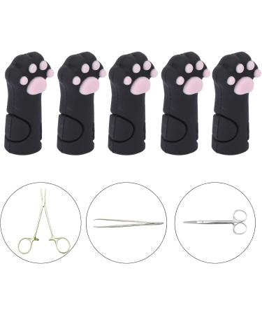 Silicone Cuticle Protector Lightweight Prevents Abrasion Cat Paw Cuticle Scissor Protector for Toe Nail Manicure Tools (Black) - Buy Online on GoSupps.com