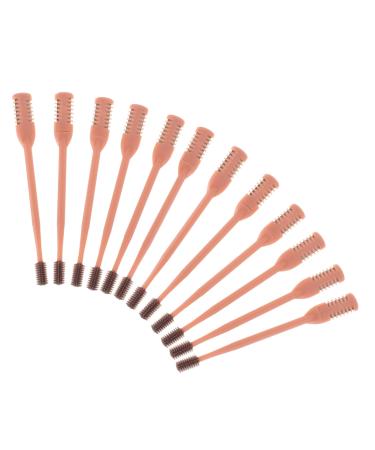 SMASOLO 12 Pieces Manual Ear Hair Trimmer Effective for Adults with Cleaning Brush Caramel Complete Hair Removal Easy to Use