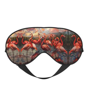 Flamingos Sleep Mask-Adjustable Breathable Fashionable Eye Mask for A Comfortable Sleep Experience