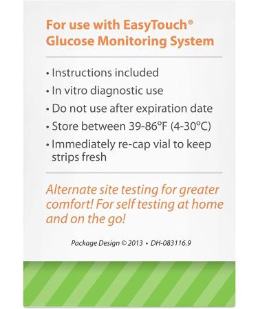 Easy Touch Blood Glucose Test Strips 150 Count - Accurate Diabetes Testing Strips - Buy Online on GoSupps.com