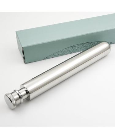 iSavage 2oz Hip Flask Tube - Mirror Finish 18/8 Stainless Steel - Buy Online on GoSupps.com