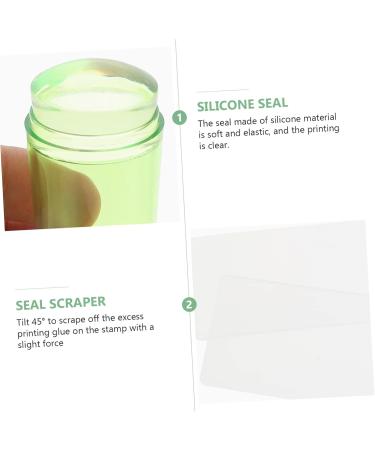 Housoutil 2sets Nail Stamp Set Nail Art Tools Beauty Tools Nail Tools for Nail Art Manicure Tool Image Plate Stamping Manicure Stampers Nail Kit Round Scraper Set Silica Gel 3x3cm As Shown 1 - Buy Online on GoSupps.com