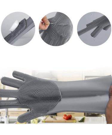 MBNVBNM Cleaning gloves Convenient Household Kitchen Scrubber Silica Gel Cleaning Gloves Dishwashing Gloves Household Heat Resistance (Color : Pink Size : Large) - Buy Online on GoSupps.com