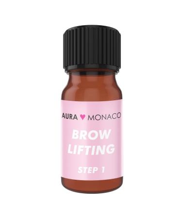 Aura Monaco Brow Lifting Lotion Step 1 5ml for professional brow lifting premium eyebrows Styling vegan brow shaping with vegan formula cruples-free ultra effective short exposure time