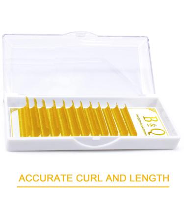 Orange Self-Fan Eyelashes D-0.07 Mix | Easy Fan Lashes for Volume | D Curl Colored Extensions 8-15mm - Buy Online on GoSupps.com