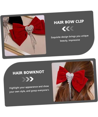 minkissy Tassel Hair Clip Red Bow Hair Clip Womens Hair Clips Hair Bow Clip Rhinestone Tassel Vintage Hair Bows Tassel Hair Accessories Hair Bows for Girls Miss Rhinestones Makeup French - Buy Online on GoSupps.com