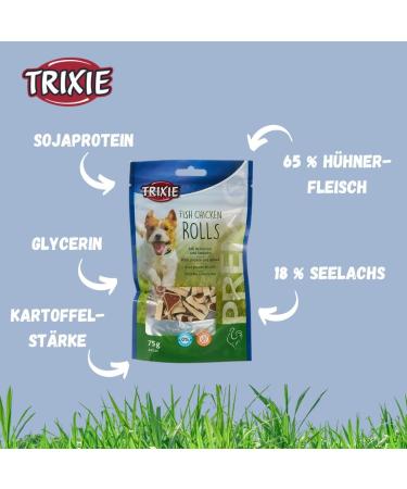 Trixie Premio Dog Chicken Rolls 75g - Gluten-Free Grain-Free Treats | Premium Training Rewards for Dogs - Buy Online on GoSupps.com