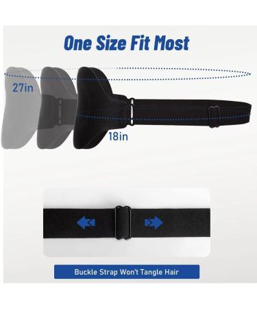 Soft Slow Rebound 3D Contoured Cup Sleep Eye Mask for Men Women - Adjustable Strap, Comfy Sleeping Eye Cover for Nap & Travel - Black - Buy Online on GoSupps.com