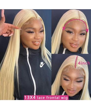 20 613 Blonde Lace Front Wig Human Hair - Pre Plucked, 150% Density, 13x4 HD Frontal Wigs for Women - 10A Brazilian Straight with Baby Hairline - Buy Online on GoSupps.com