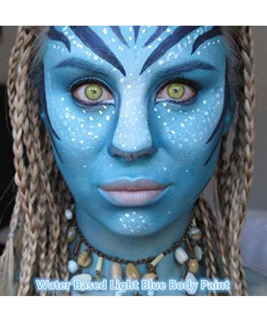Go Ho Light Blue Face Paint - Washable Gel for Halloween Cosplay & Festivals | Full Coverage Body Paint for Adults & Kids - Buy Online on GoSupps.com