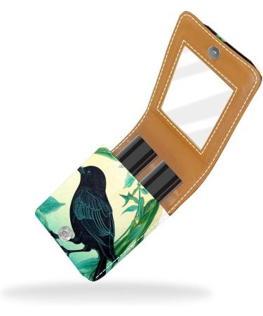 Stylish Leather Lipstick Case Organizer with Mirror - Mini Lip Gloss Holder Bag | Perfect for Travel & Makeup Storage - Buy Online on GoSupps.com