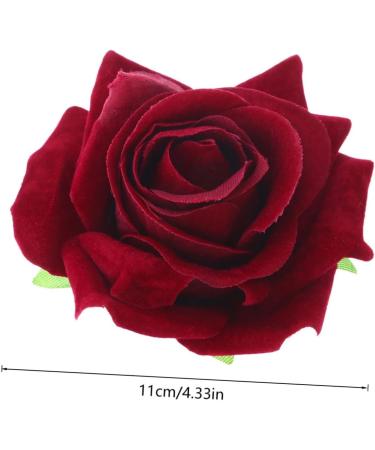 iplusmile 2 1 Rose Flower Hair Retro Decor Small Flower Hair Clips Flower Pin Girls Headbands Hair Bands for Womens Hair Cloth Artificial Flowers Rose Hair Clip Dress Bridegroom Safflower Rosso - Buy Online on GoSupps.com