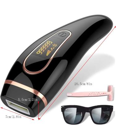 IPL Hair Removal Laser Device - 999 999 Light Impulses | Pain-Free Permanent Hair Removal for Men & Women | Home Use for Body & Face (Black) - Buy Online on GoSupps.com