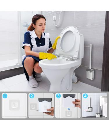 Flexer Silicone Toilet Brush and Holder - Deep Cleaning Rubber Brush for Bathroom - Gray - Buy Online on GoSupps.com