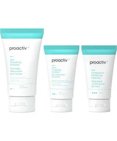 Proactiv+ 3 Step Advanced Skin Care Acne Treatment - Benzoyl Peroxide Face Wash Exfoliating Face Wash And Pore Minimizer - 30 Day Complete Acne Skin Care Kit - Buy Online on GoSupps.com