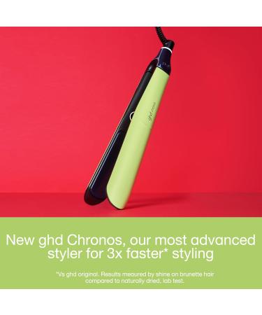 ghd Chronos - Hair Straighteners 3X Faster Styling in One Stroke for HD Results Lasting 24hrs 85% More Shine No Extreme Heat Damage UK Plug Cyber Lime - Buy Online on GoSupps.com