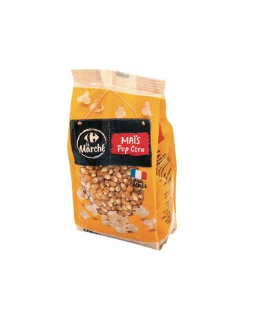 CARREFOUR LE MARCHE Popcorn Gourmand Faire Maison Grain de Ma s Naturel 500g - lot de 4 - Vendu par Lot