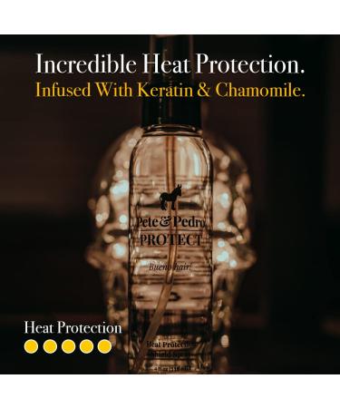 Pete & Pedro PROTECT - Heat Protection Hairstyling Shield Spray | Keratin Formula Against Heat Damage | As Seen on Shark Tank | 4 oz - Buy Online on GoSupps.com