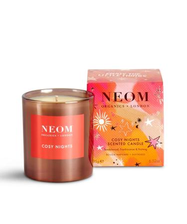 NEOM- Cosy Nights Luxury Scented Candle | Sandalwood Frankincense & Nutmeg | Essential Oil Aromatherapy Candle | Gift (1 Wick)