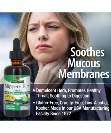 NaturaAnswer's Slippery Elm Extract 2000 mg 60 ml - Buy Online on GoSupps.com