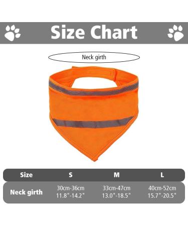 Reflective Triangle Dog Tapers - Adjustable Fluorescent Orange Pet Scarves for Night Walks Camping & Travel - Buy Online on GoSupps.com