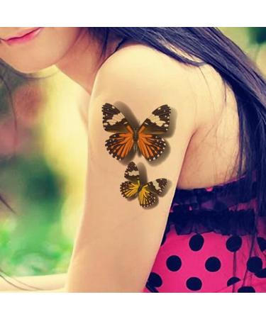 TAFLY Sexy Lips Butterfly Temporary Tattoo Sticker - 5 Sheets | Waterproof and Easy Application - Buy Online on GoSupps.com