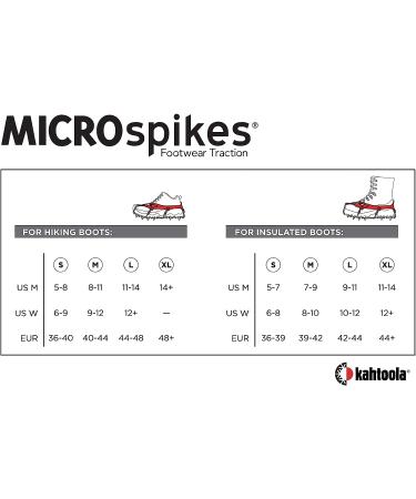 Kahtoola MICROspikes Black Large - Footwear Traction for Winter Trail Hiking & Ice Mountaineering - Buy Online on GoSupps.com