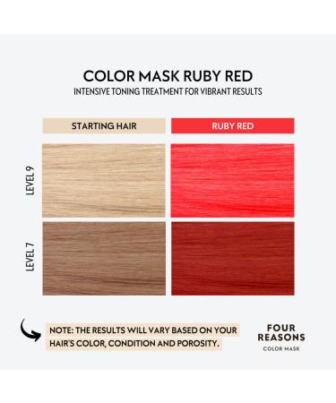Four Reasons Hair Tone Conditioner - Rubin Red | Semi-Permanent Intense Ruby Red Color | Natural Flushing & Intensive Tinting for Gorgeous Hair - Buy Online on GoSupps.com