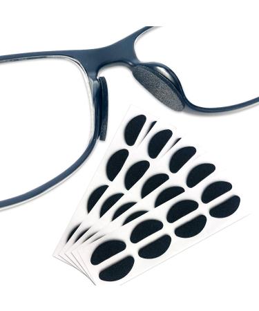 Festful Eyeglass Nose Pads,20 Pairs of Soft Foam Nose Pads, (D-Shape /20 * 8mm) (Black)