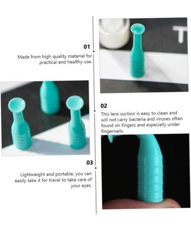 Homsfou 18 StK Contact Lens Suction Rod & Applicator - Soft & RGP Contact Lens Remover - Durable ABS - Green - 3 PCs 5x0.8x0.8cm - Buy Online on GoSupps.com