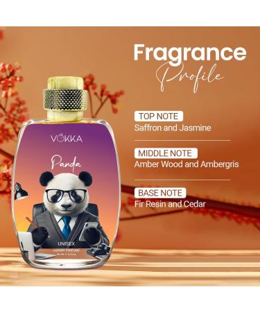 Vok'ka Panda 100ml Perfume | Unisex Luxury Long Lasting Ambery Perfume For Men And Women | Sweet Amber Scent Eau De Parfum | EDP Fragrance for Gift | Notes: Saffron Amber Leathery - Buy Online on GoSupps.com