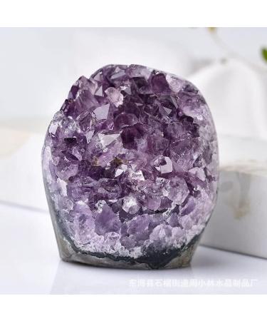 Folk Crafts Natural Purple Crystal Stones Brazilian Amethyst Geode Crystal Cluster Hecoration ERBDRGAZ - Buy Online on GoSupps.com