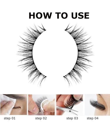TiSkying False Eyelashes Stickers without Glue Reusable Long Eyelashes Waterproof Self-Adhesive Eyelashes No Liner Fake Lashes Natural Look for Women - Buy Online on GoSupps.com