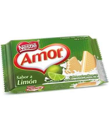 Amor - Nestl-e - Wafer biscuits filled with a delicious lemon flavored cream - Ideal for any time of the day - 3 units of 100g - 300g total - - Buy Online on GoSupps.com