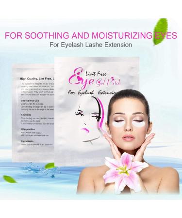 Jadpes Eye Gel Patches - 50 Pairs Lint Under Eye Gel Pads for Eyelash Extensions | Pro Salon & DIY Beauty Tool - Buy Online on GoSupps.com