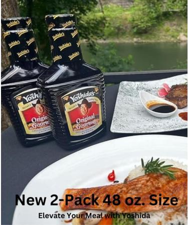 Mr. Yoshida's Original Japanese Barbecue Gourmet Sweet Teriyaki Marinade & Cooking Sauce, 2-48 oz Family Size Bottles - Buy Online on GoSupps.com