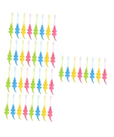 Minkissy 40 STK Small Krokodil toothbrush massage tools Cartoon-toothbrush Manual massage devices oral care tools for children cartoon-teeth clean brush stock manual manual pp