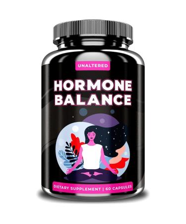 Hormone Balance for Women - First All in One Relief for Fatigue, Bloating, Hot Flashes, Mood Swings, and More - Natural Hormonal Support for PMS, Menopause, PMDD, PCOS - 60 Vegan Capsules