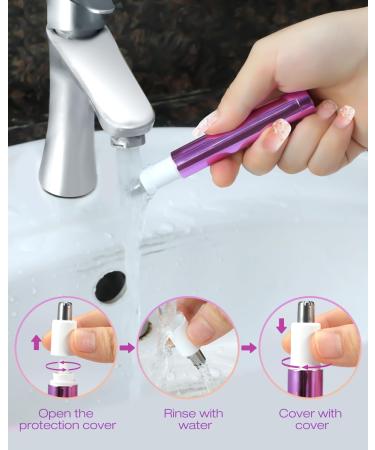 AREYZIN Ear and Nose Hair Trimmer for Women | Painless Facial Hair Grooming | USB-Type C Charging | Violet Color - Buy Online on GoSupps.com